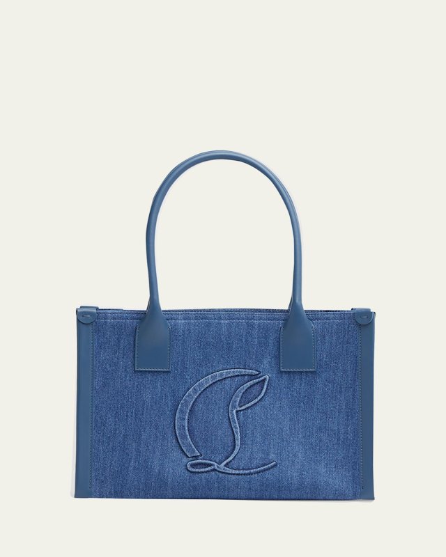 By My Side Small Denim Logo Tote